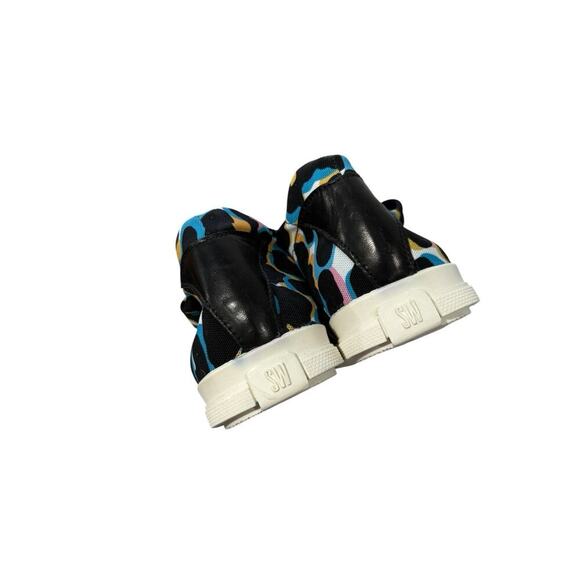 Stuart Weitzman Home Stretch Multicolor Leopard Sneakers Stretch Womens 9.5 M - Picture 7 of 8